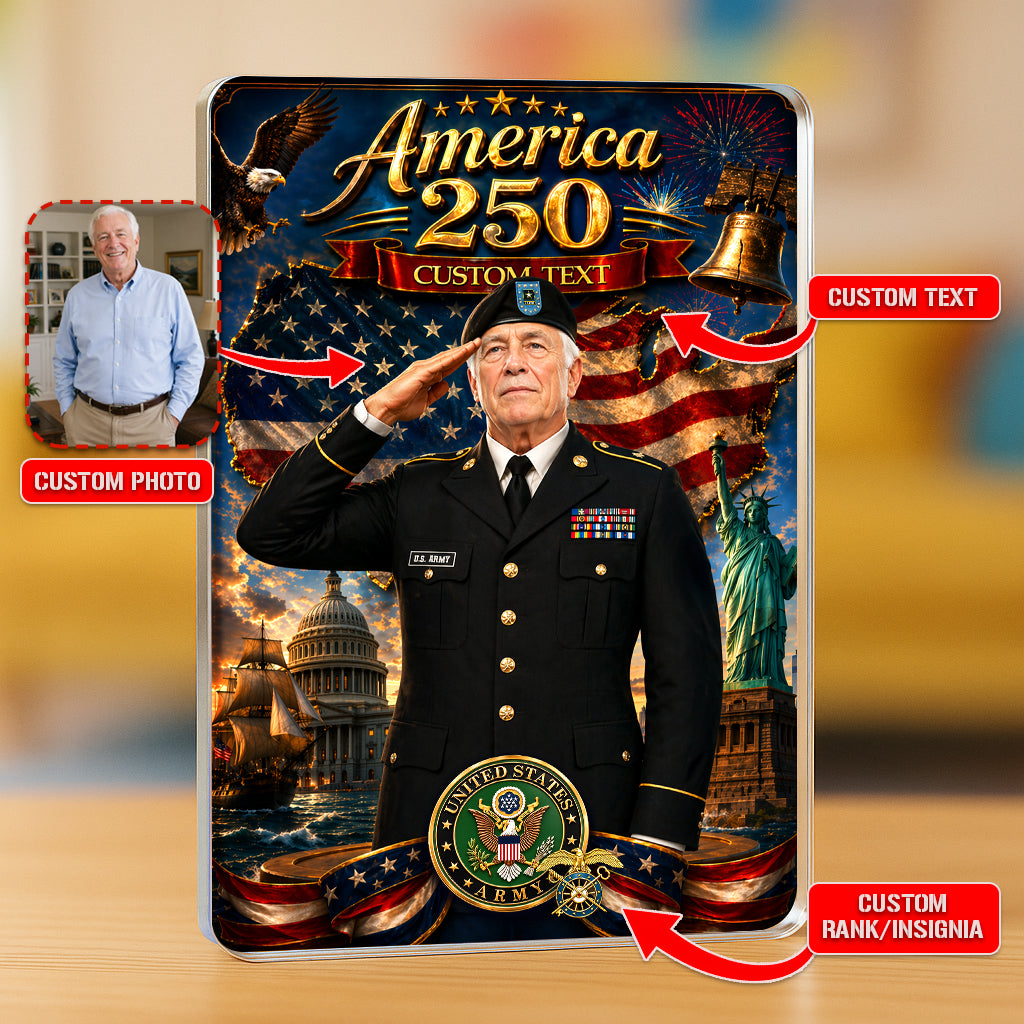 America 250 Custom Army Service Uniform Figure Acrylic Block