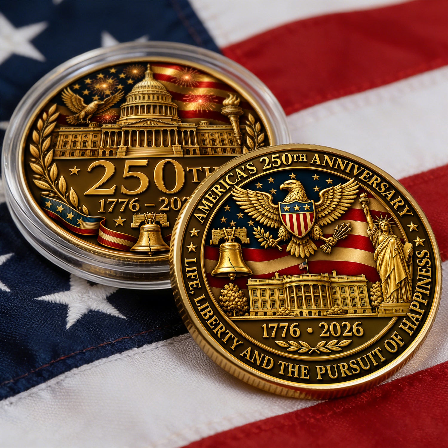 America’s 250th Anniversary Commemorative Challenge Coin
