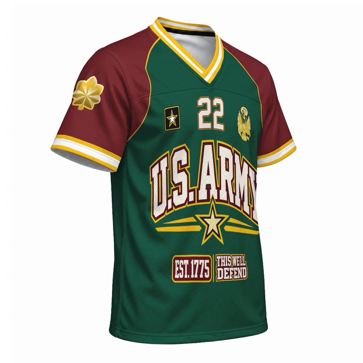 Custom U.S. Army Jersey Personalized Rank Name and Jersey Number
