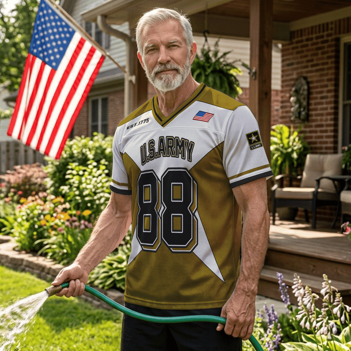 U.S. Army Sports Jersey Personalized Military Rank Name and Jersey Number