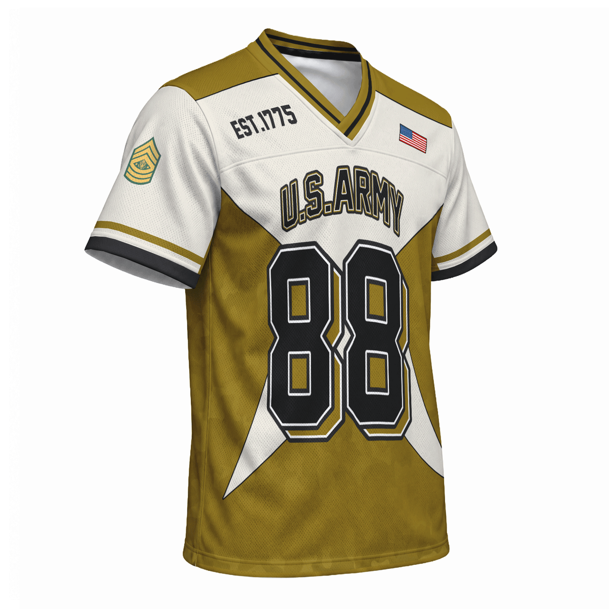 U.S. Army Sports Jersey Personalized Military Rank Name and Jersey Number