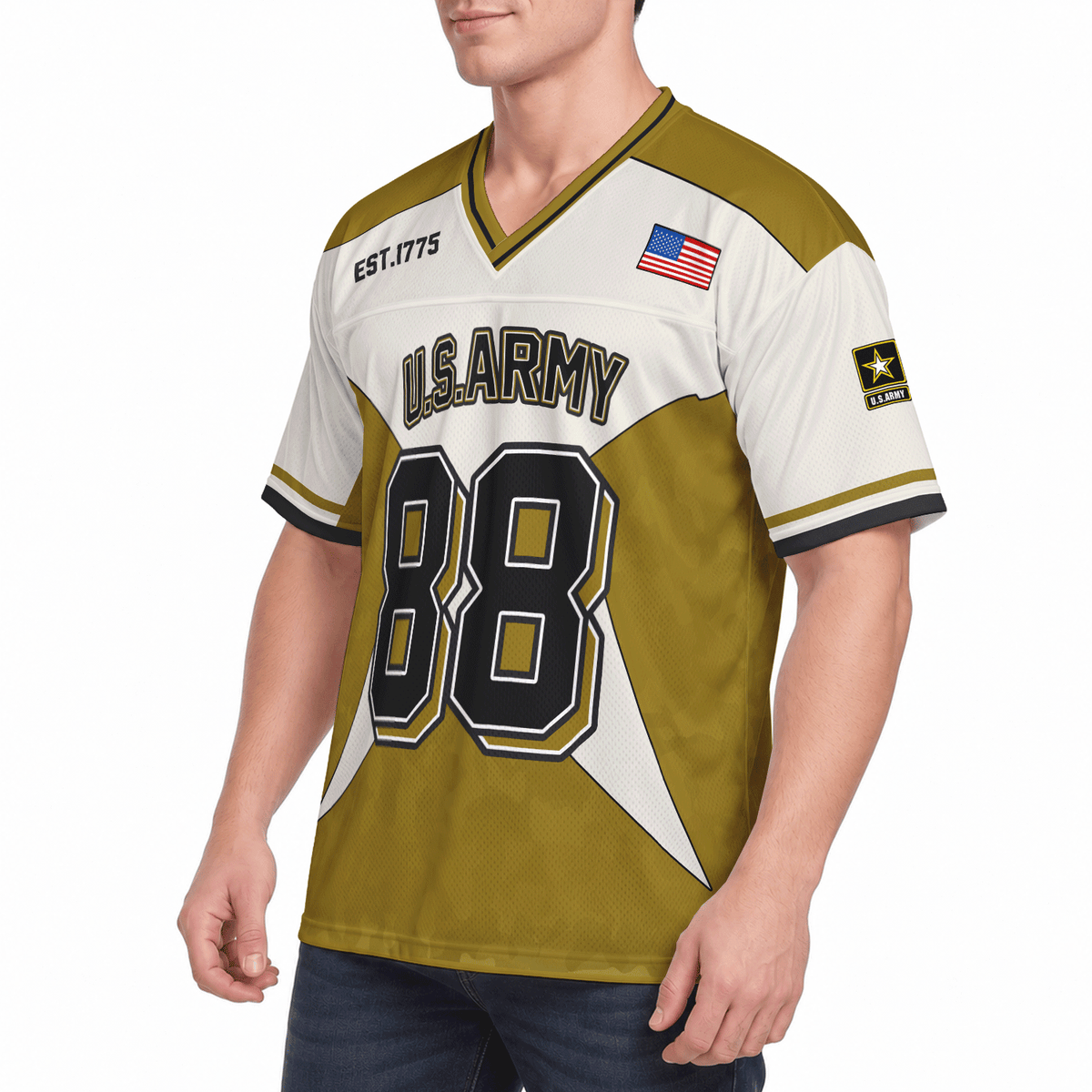 U.S. Army Sports Jersey Personalized Military Rank Name and Jersey Number