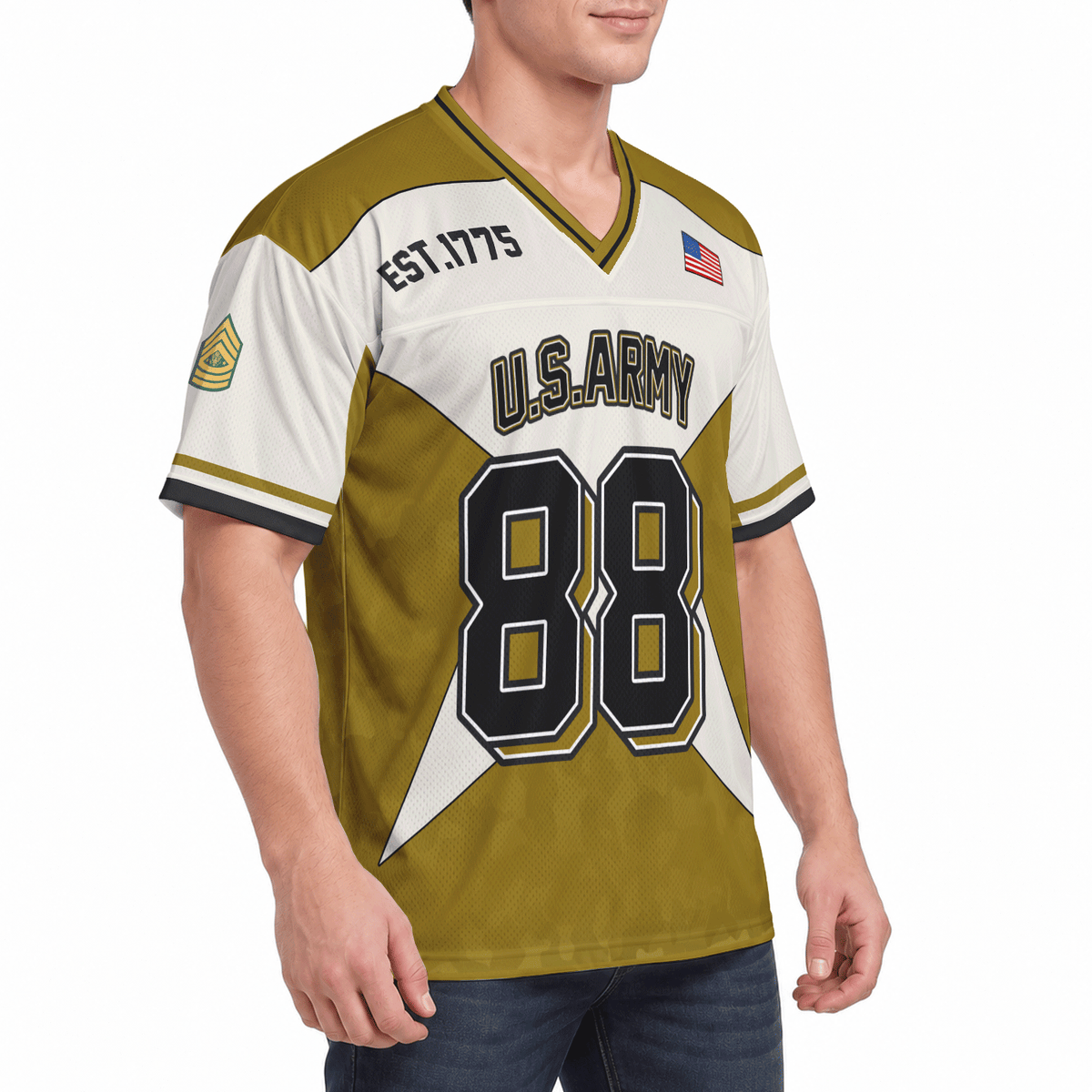 U.S. Army Sports Jersey Personalized Military Rank Name and Jersey Number