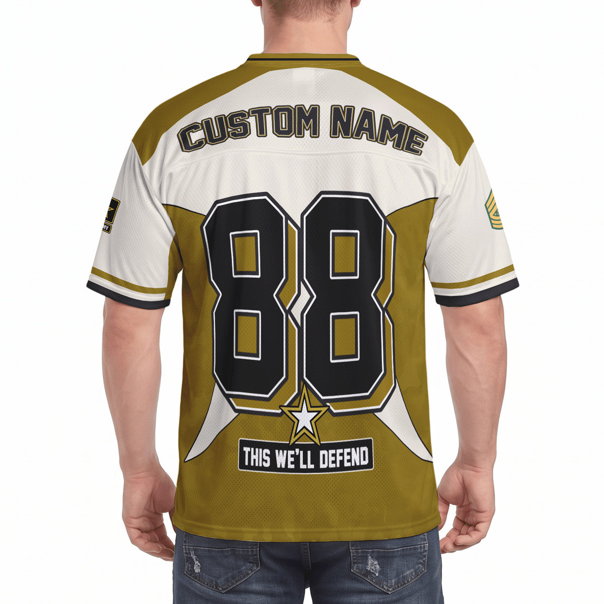 U.S. Army Sports Jersey Personalized Military Rank Name and Jersey Number