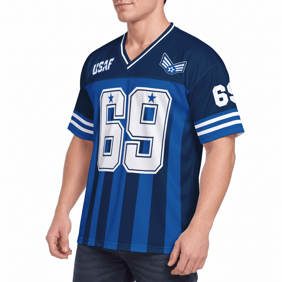 Custom U.S. Air Force Jersey Personalized Rank Name Text and Number