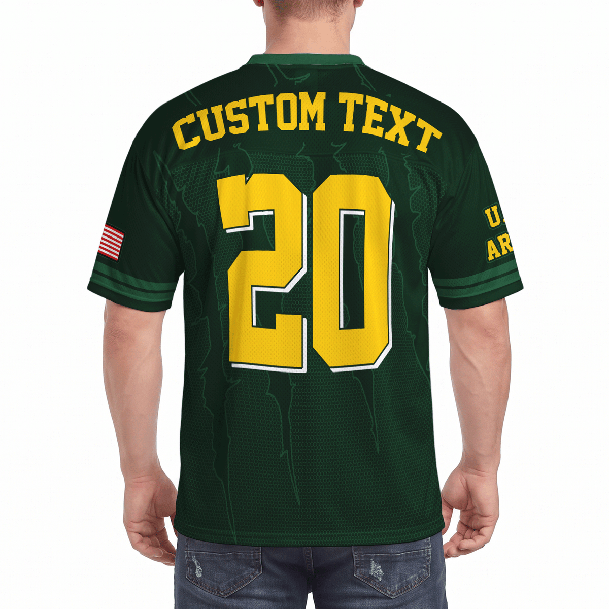 Personalized Army Veteran Jersey Custom Rank, Name and Jersey Number Military Gift