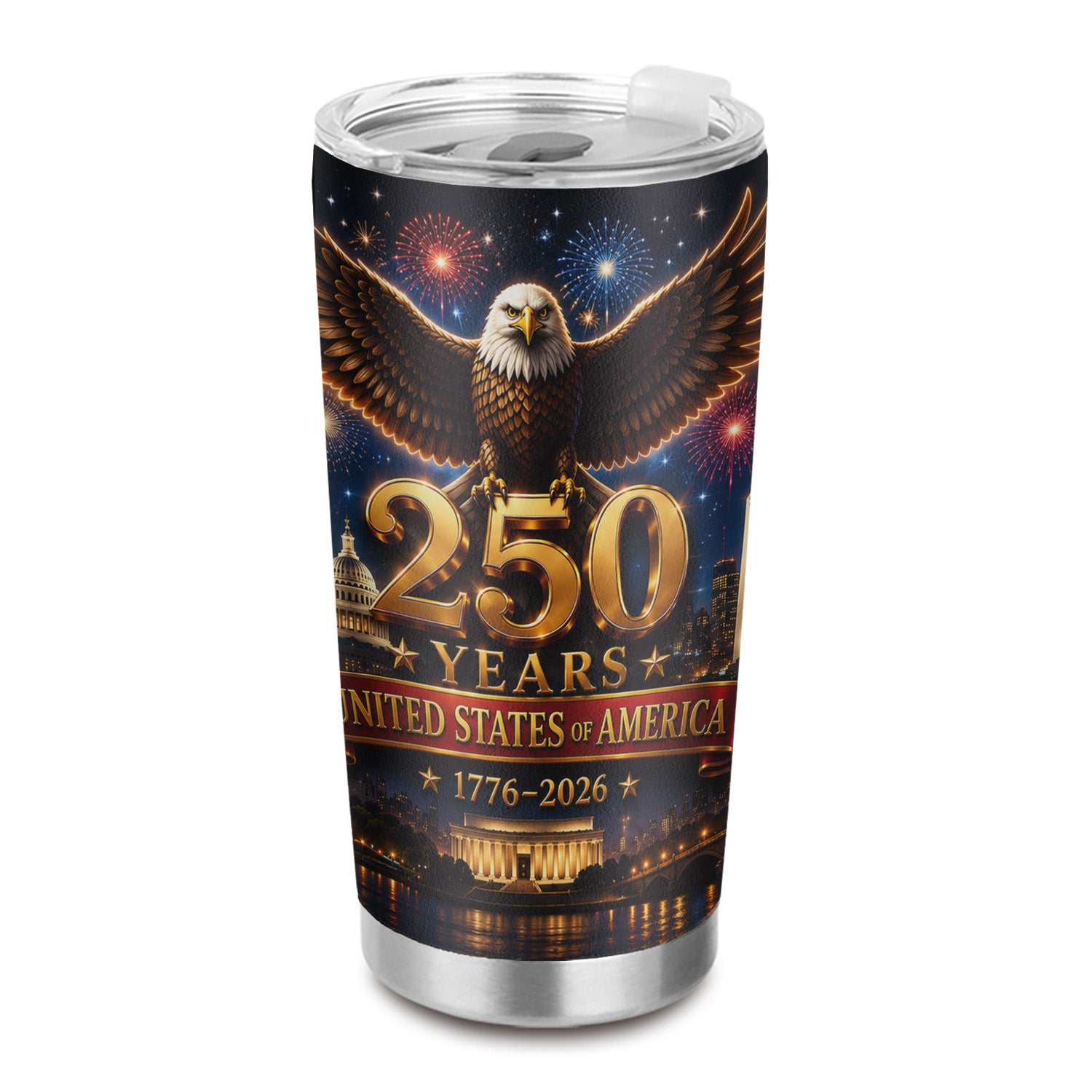 USA 250 Years Patriotic Eagle 20oz Tumbler