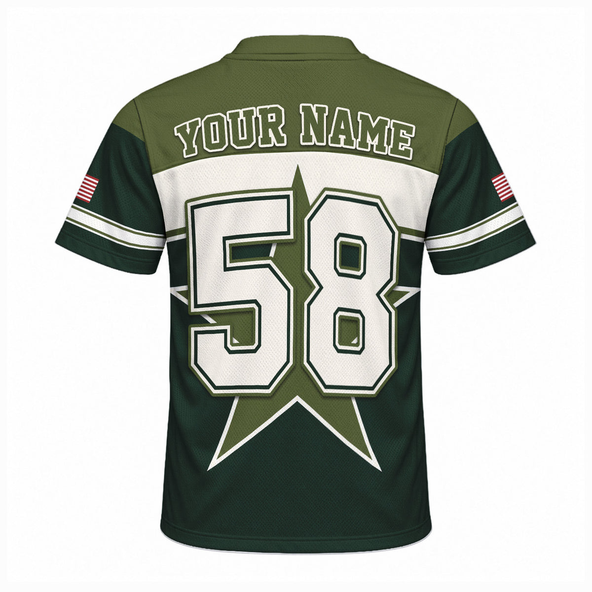 Custom Army Veteran Sports Jersey Personalized Rank and Custom Wording