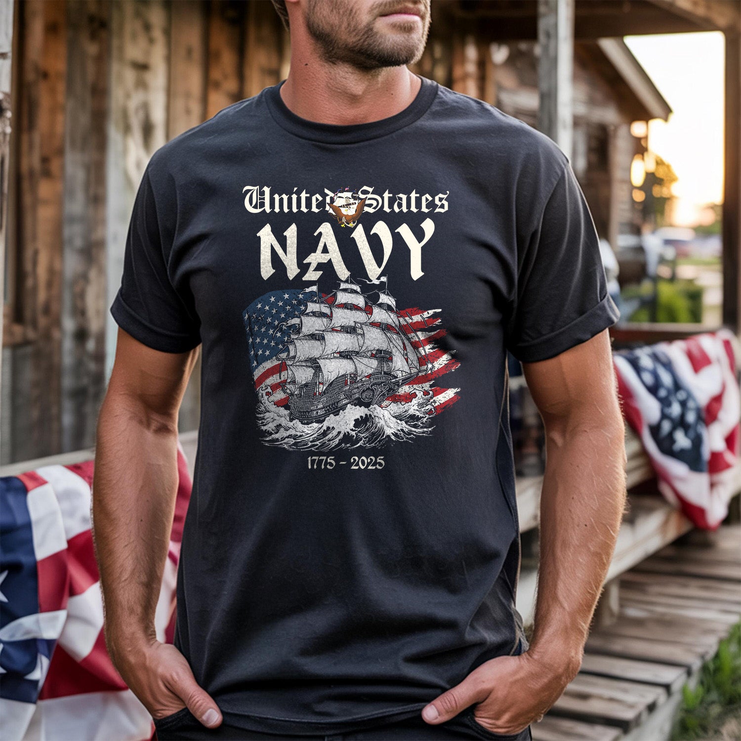 US Navy 1775 - 2025 Front T-Shirt