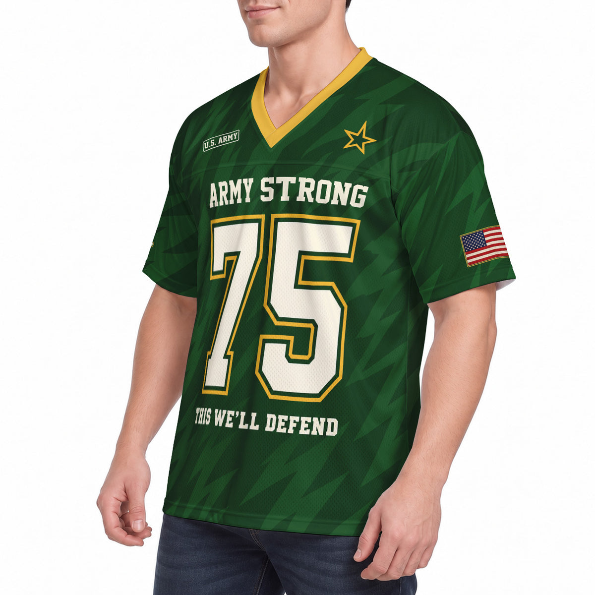 Personalized U.S. Army Sports Jersey Custom Rank Name and Jersey Number Military Shirt