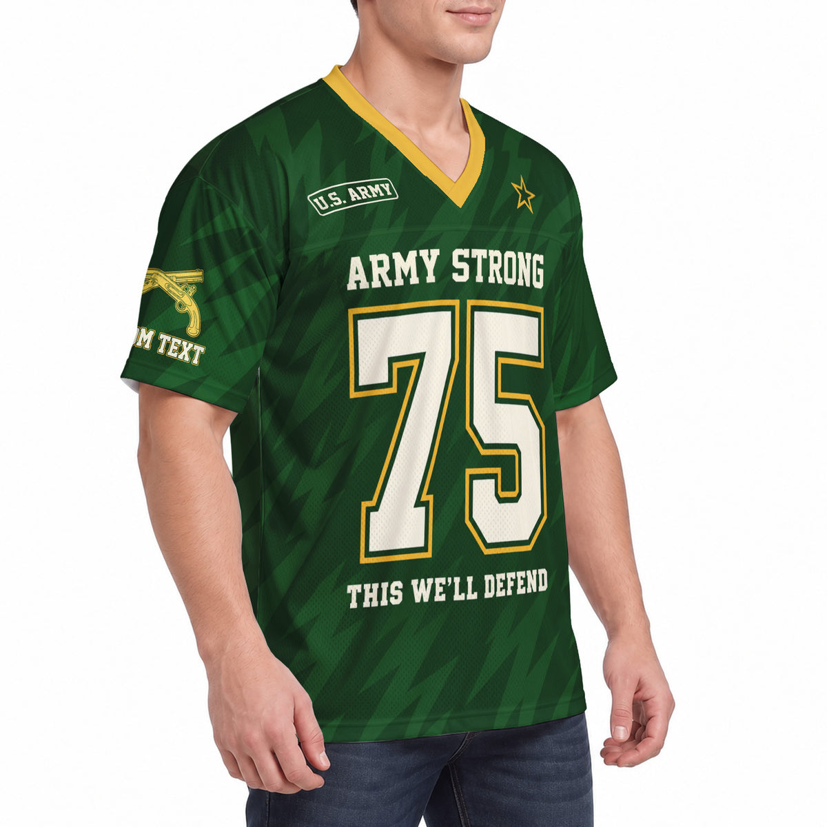 Personalized U.S. Army Sports Jersey Custom Rank Name and Jersey Number Military Shirt