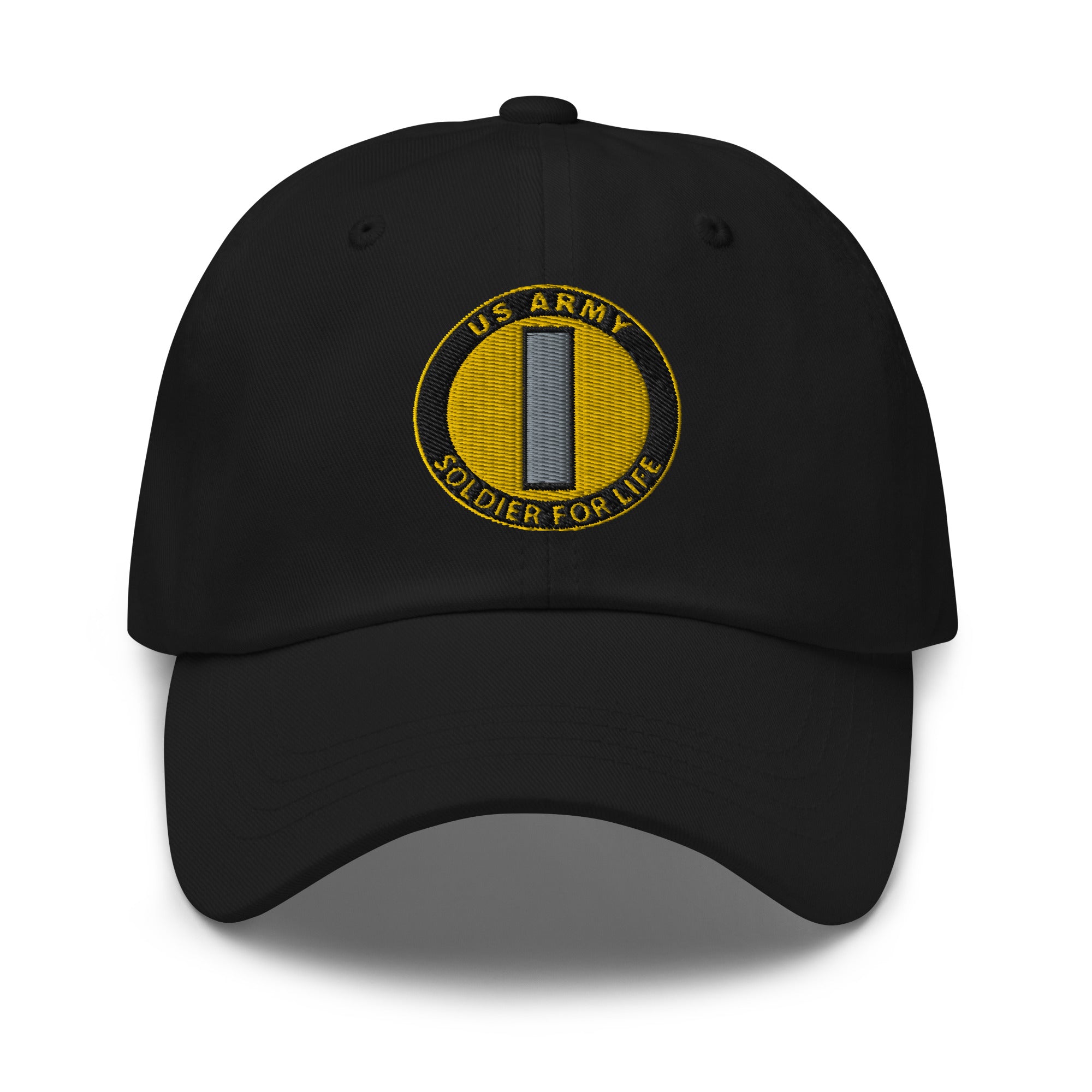 US Army O-2 First Lieutenant O2 1LT Commissioned Officer Soldier For Life Embroidered Dad Hat