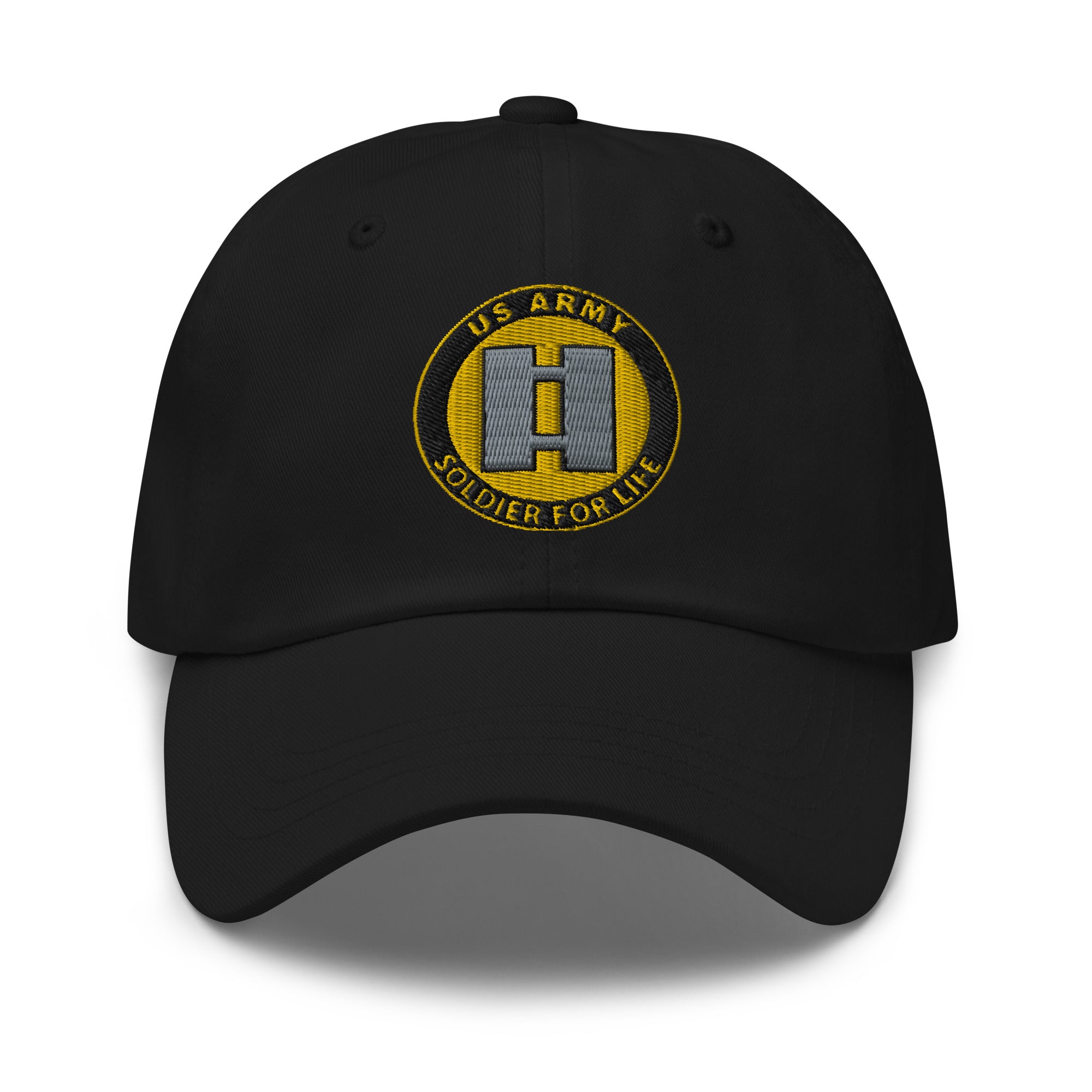 US Army O-3 Captain O3 CPT Commissioned Officer Soldier For Life Embroidered Dad Hat