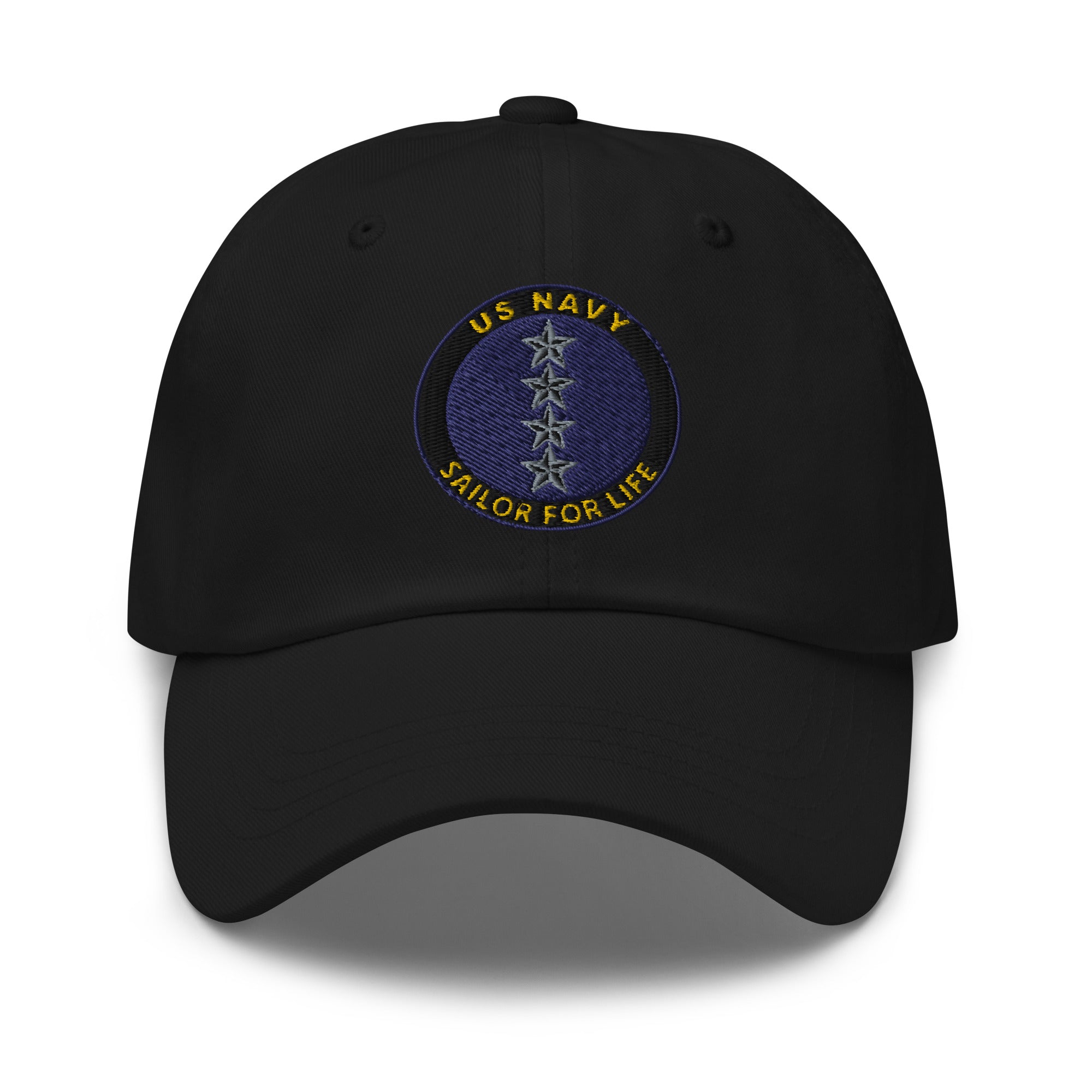 US Navy O-10 Admiral O10 ADM Flag Officer Sailor For Life Embroidered Dad Hat