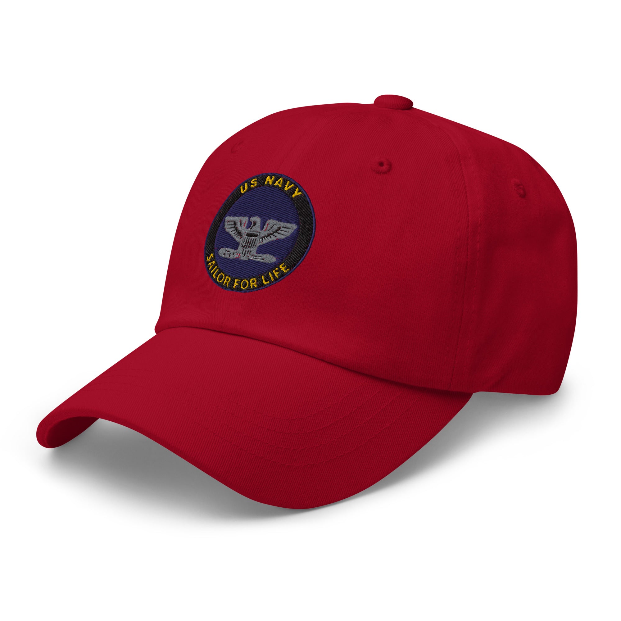 US Navy O-6 Captain O6 CAPT Senior Officer Sailor For Life Embroidered Dad Hat