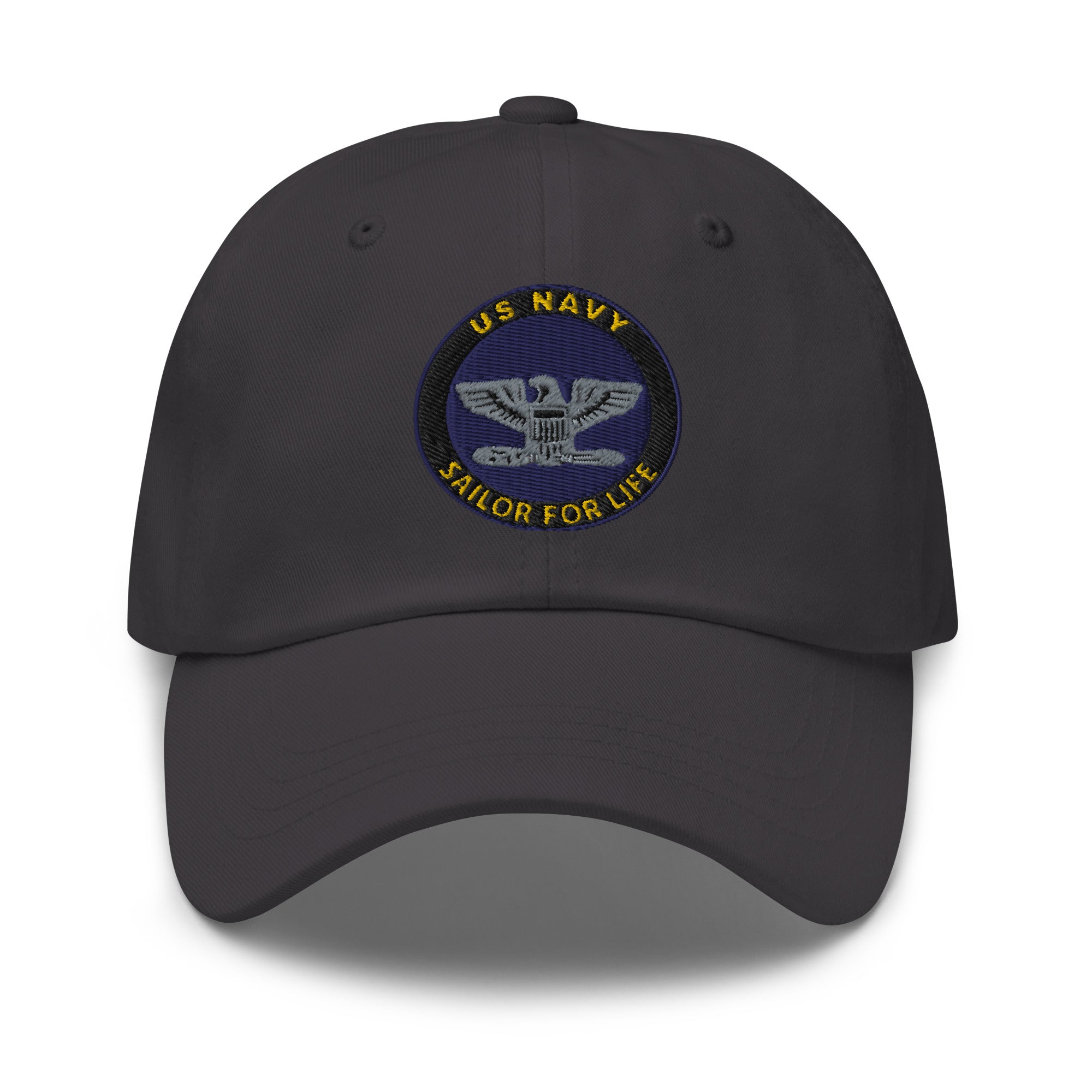 US Navy O-6 Captain O6 CAPT Senior Officer Sailor For Life Embroidered Dad Hat