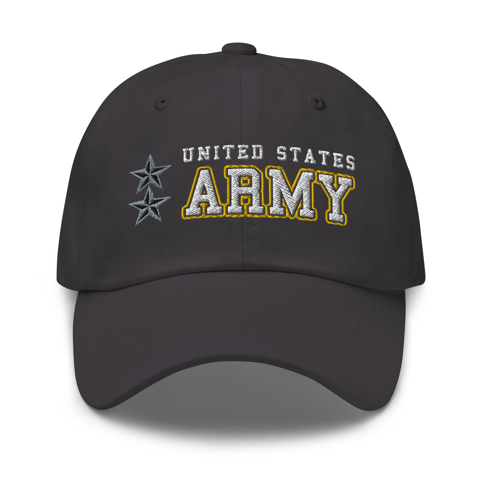 US Army O-8 Major General O8 MG General Officer Ranks/Insignia Embroidered Dad Hat