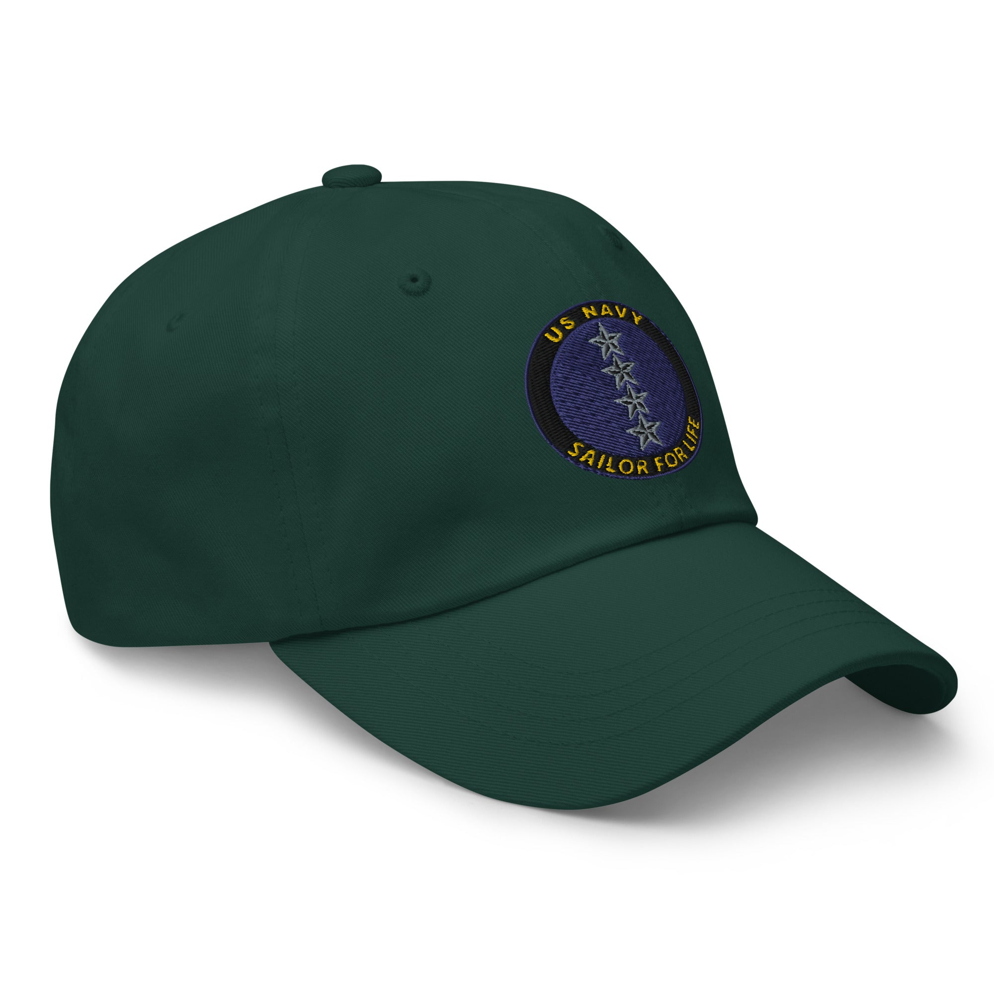 US Navy O-10 Admiral O10 ADM Flag Officer Sailor For Life Embroidered Dad Hat
