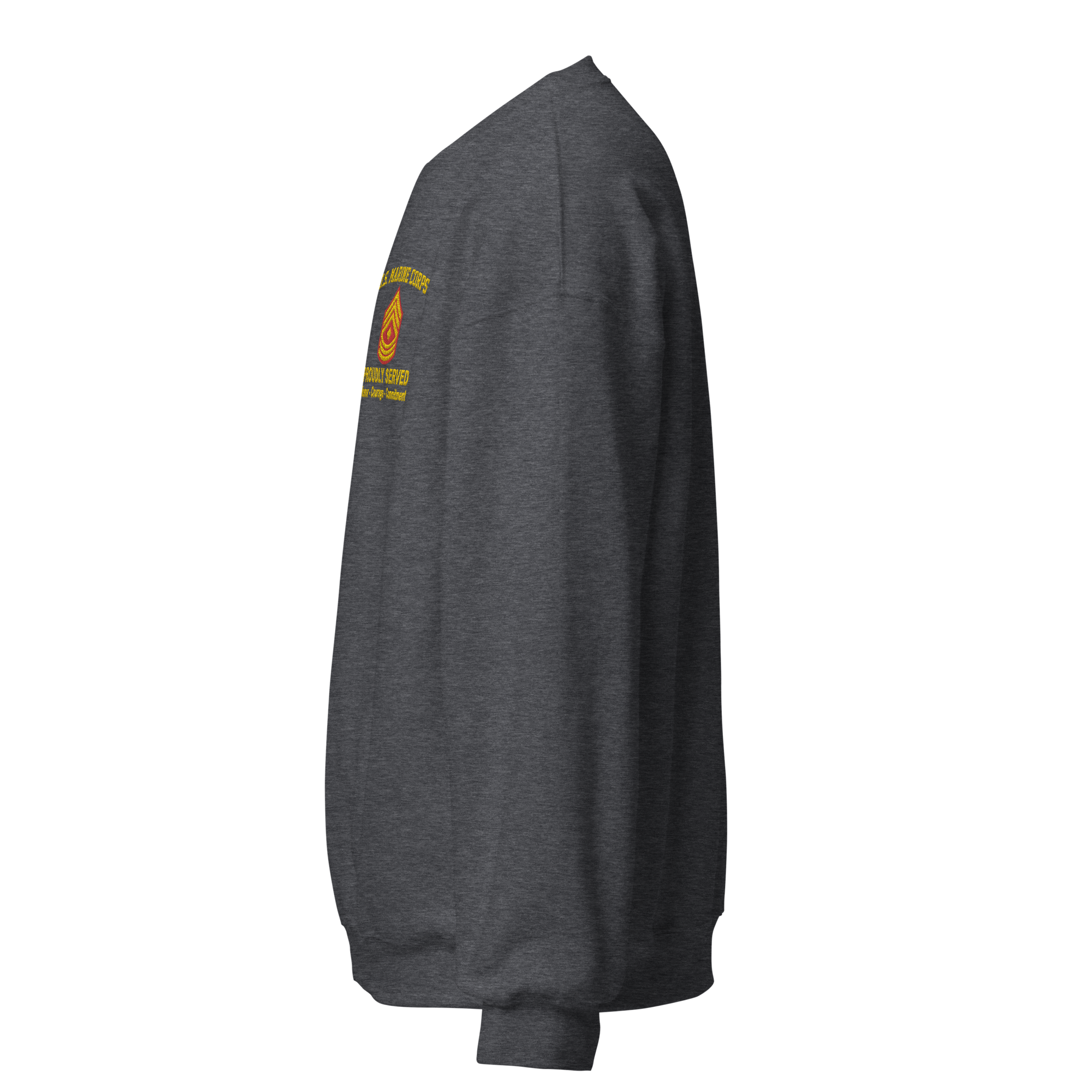 Custom MARlNE Ranks, Insignia Core Values Embroidered Unisex Sweatshirt