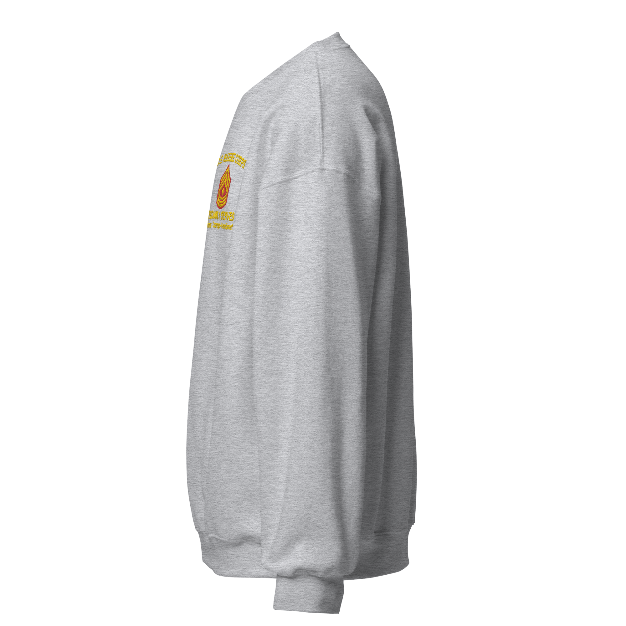 Custom MARlNE Ranks, Insignia Core Values Embroidered Unisex Sweatshirt