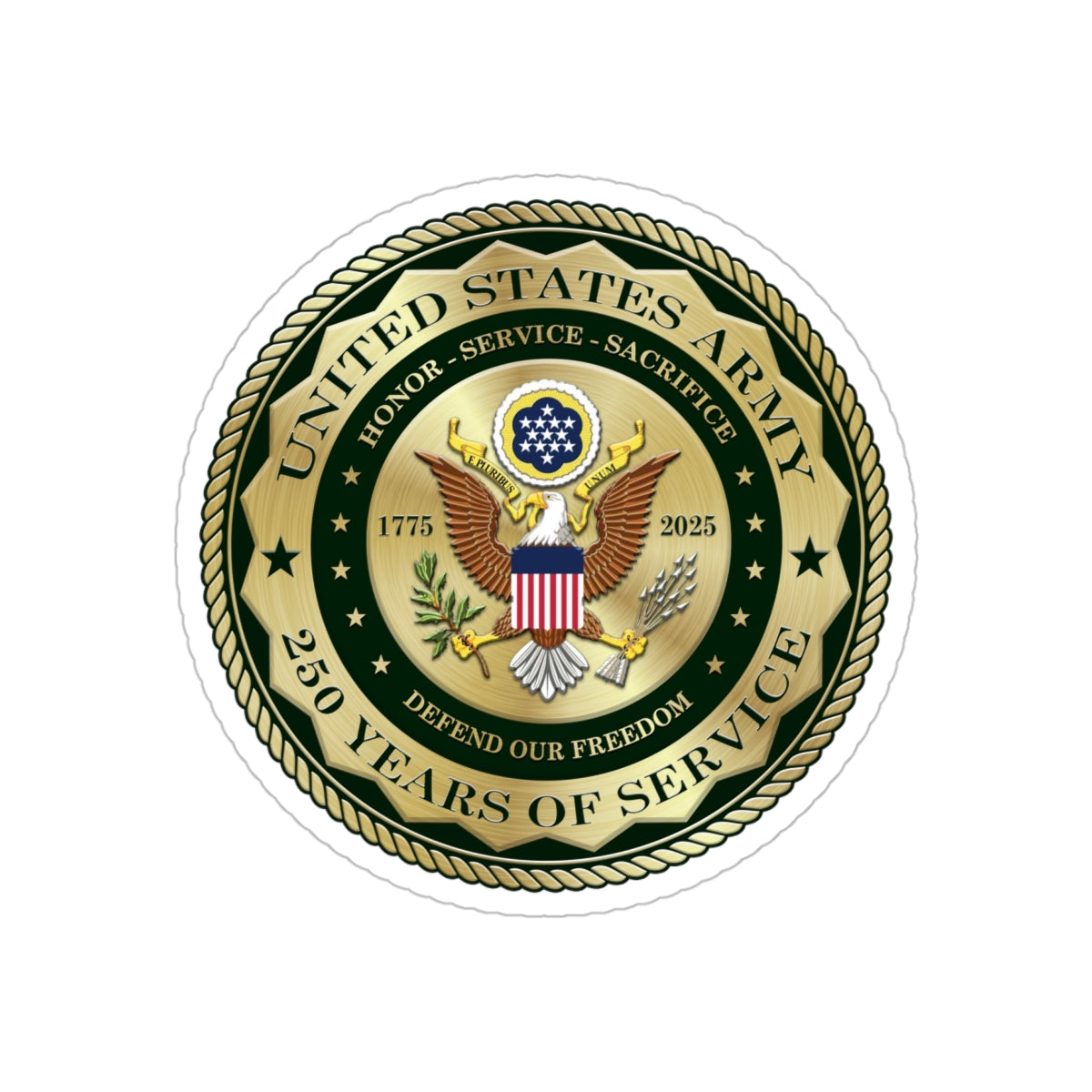 US ARMY 250 Years Of Service Stickers