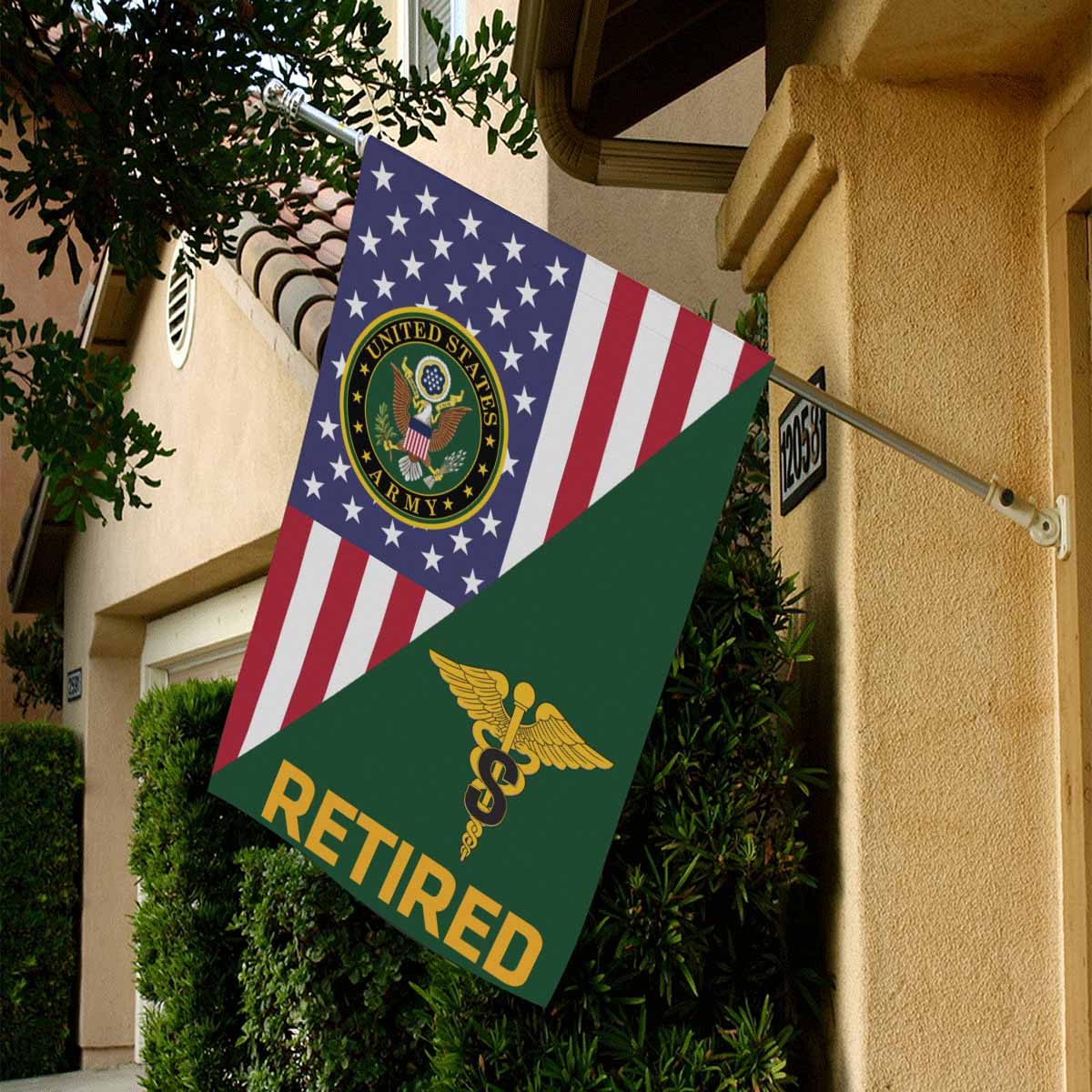 US Army Medical Specialist Corps Retired House Flag 28 Inch x 40 Inch Twin-Side Printing-HouseFlag-Army-Branch-Veterans Nation