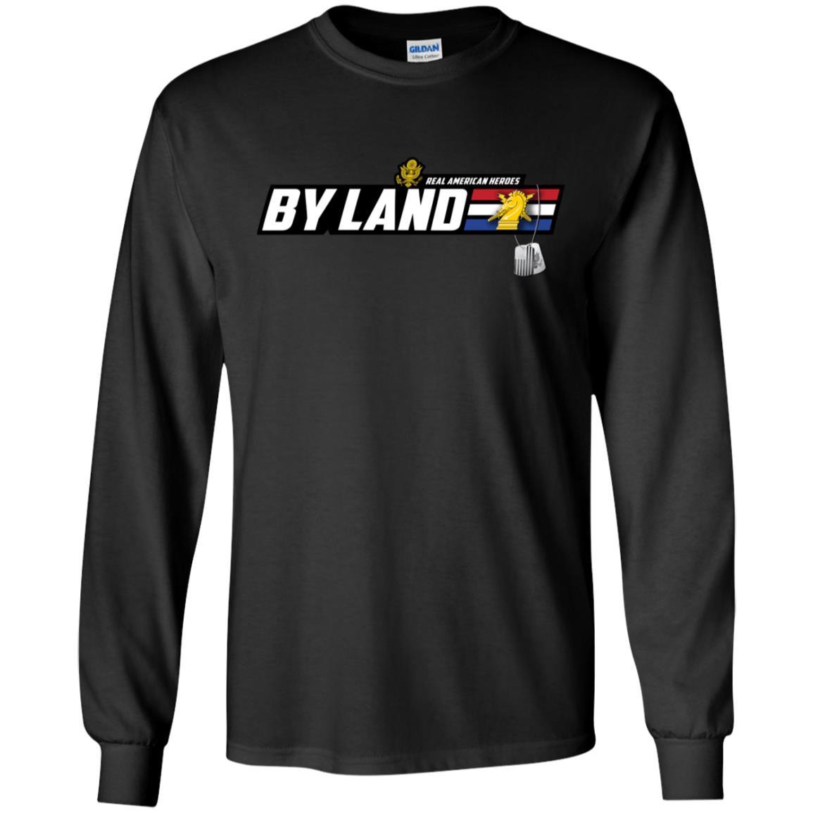 US Army T-Shirt "Psychological Ops Real American Heroes By Land" On Front-TShirt-Army-Veterans Nation