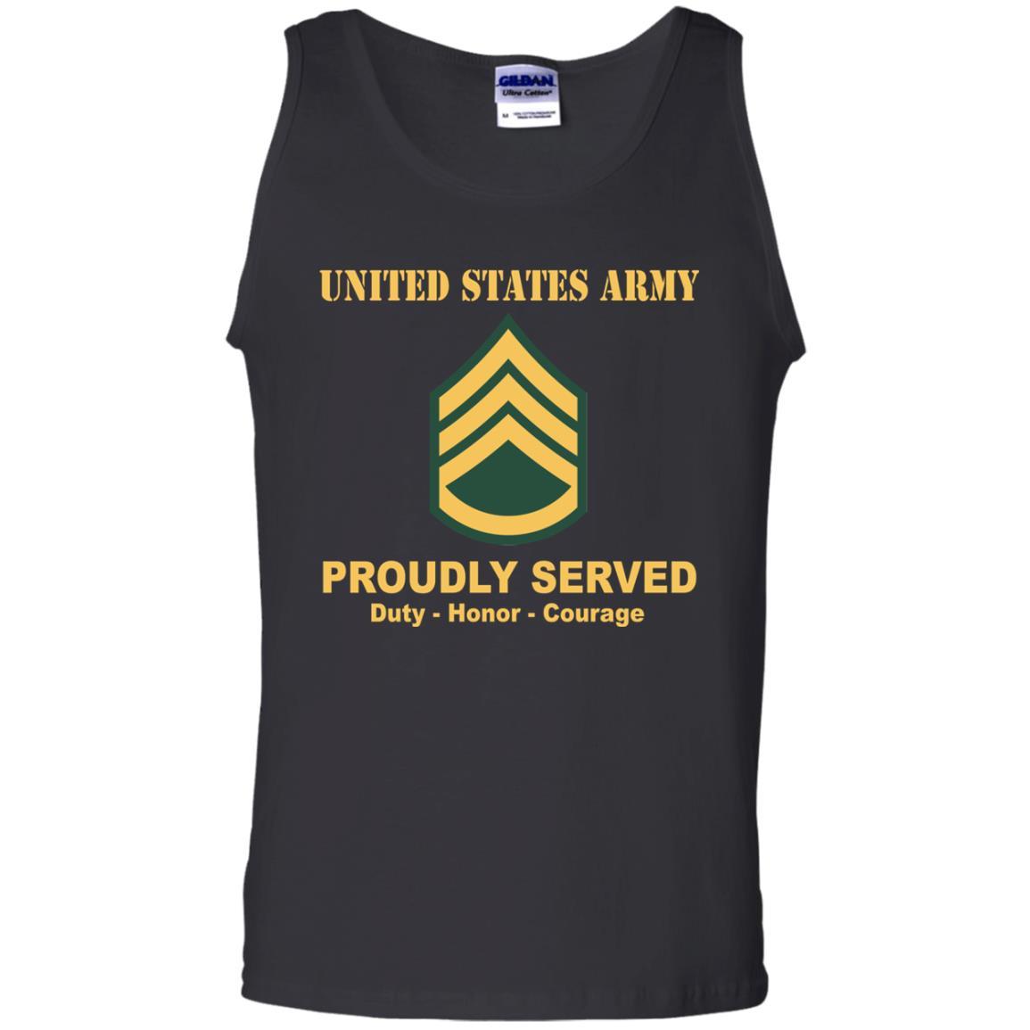 US Army E-6 Staff Sergeant E6 SSG Noncommissioned Officer Ranks Men Front Shirt US Army Rank-TShirt-Army-Veterans Nation