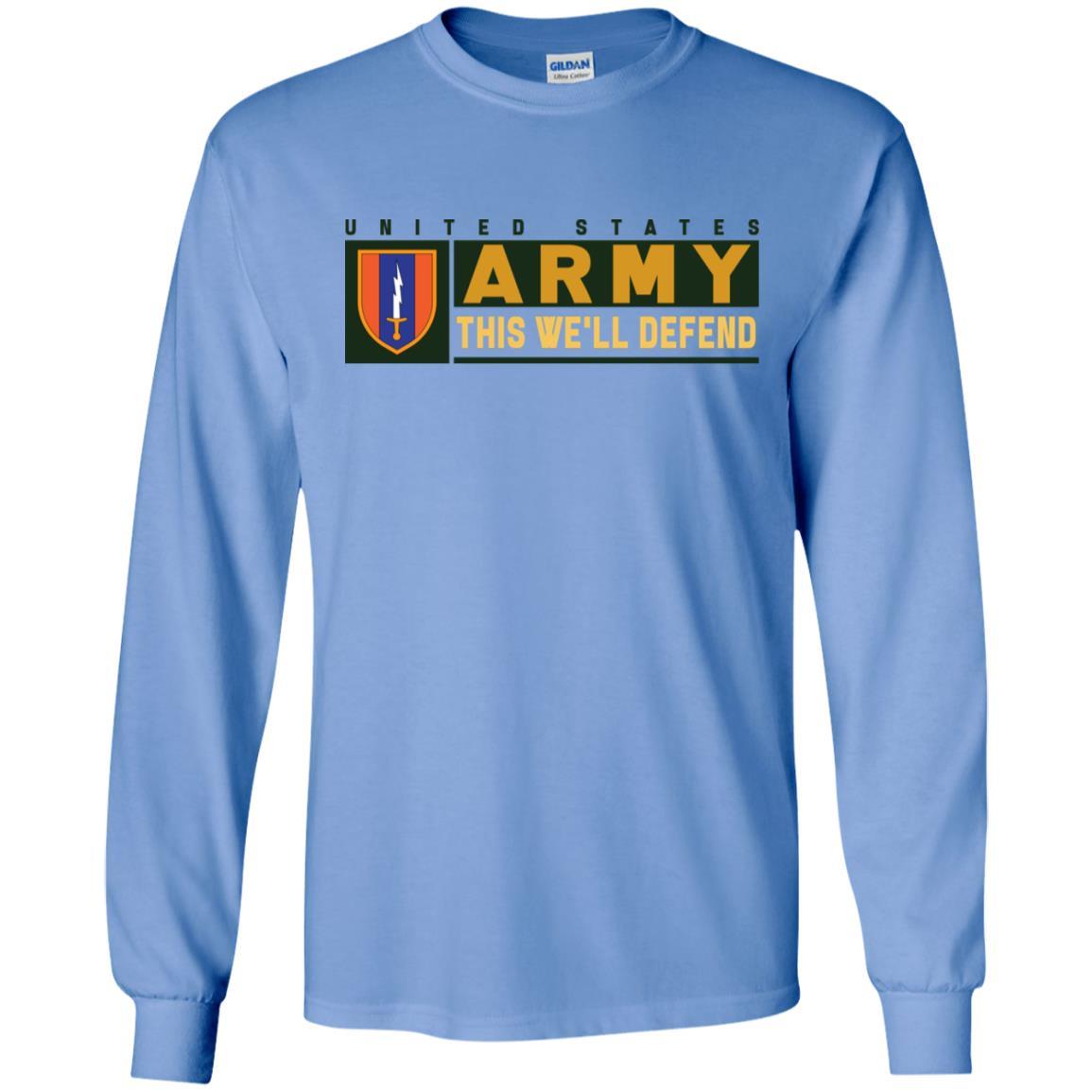 US Army 1ST SIGNAL- This We'll Defend T-Shirt On Front For Men-TShirt-Army-Veterans Nation
