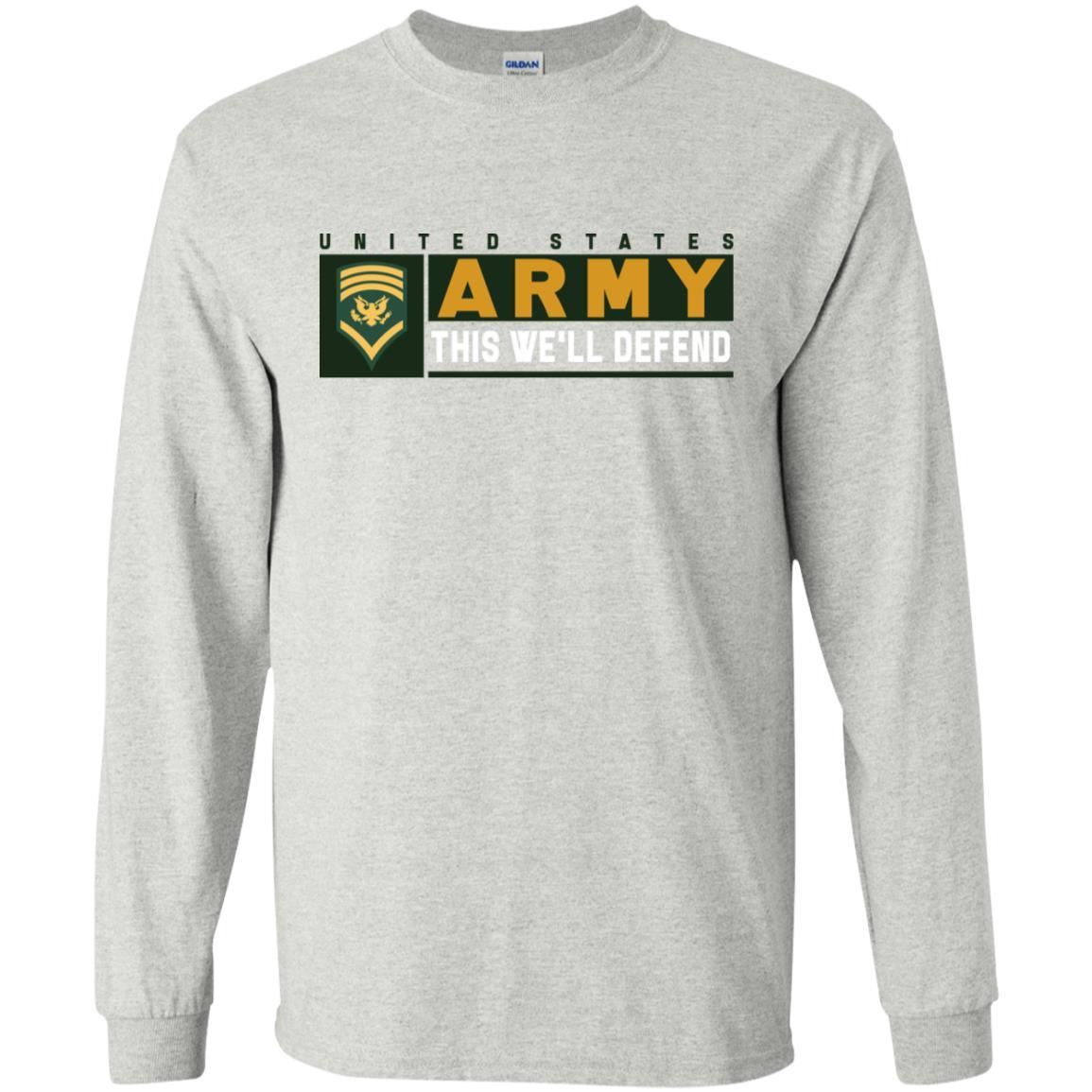 US Army E-8 SPC This We Will Defend Long Sleeve - Pullover Hoodie-TShirt-Army-Veterans Nation