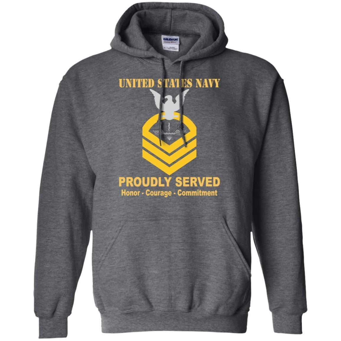 Navy Antisubmarine Warfare Technician Navy AX E-7 Rating Badges Proudly Served T-Shirt For Men On Front-TShirt-Navy-Veterans Nation