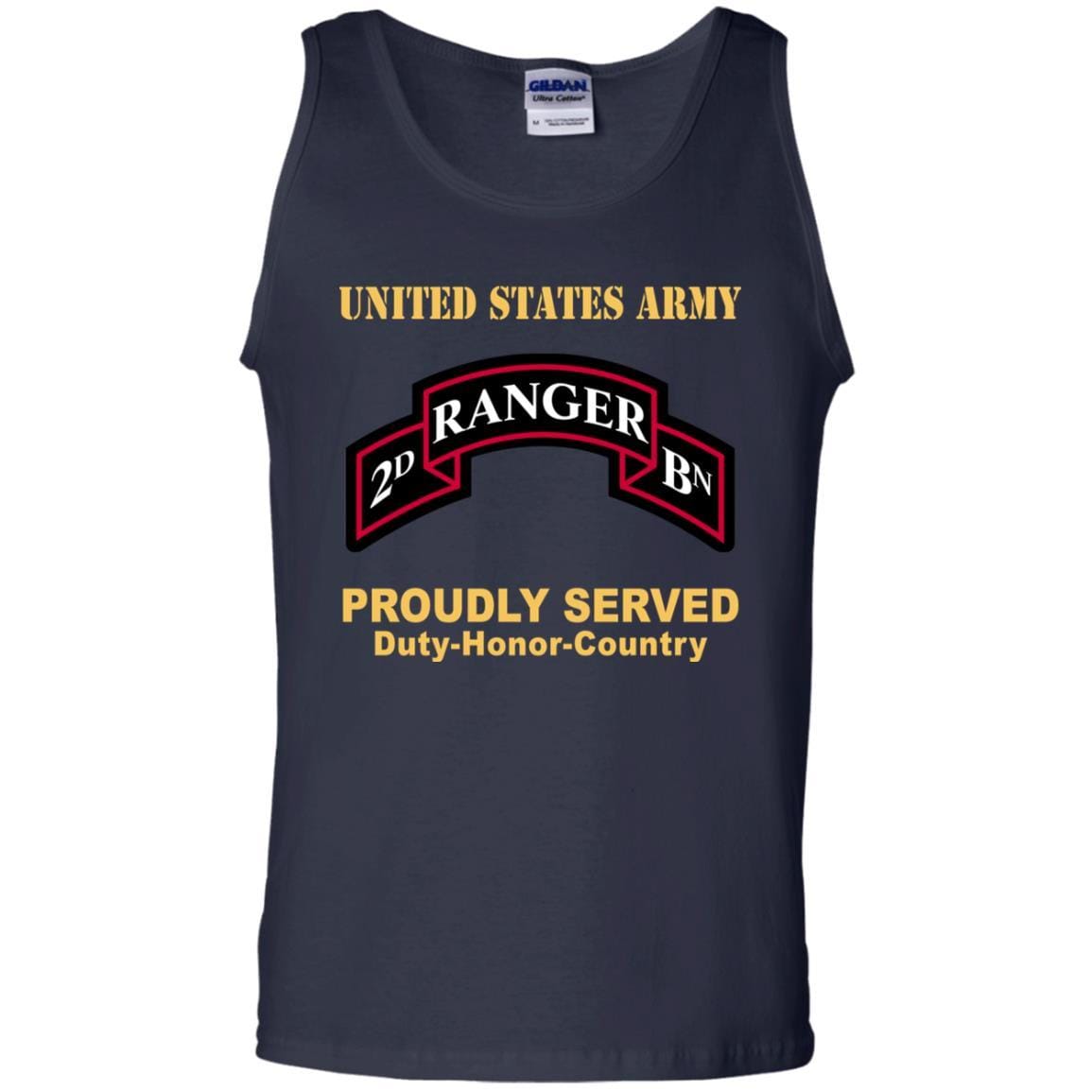 US ARMY 75TH RANGER REGIMENT 2ND BATTALION - Proudly Served T-Shirt On Front For Men-TShirt-Army-Veterans Nation