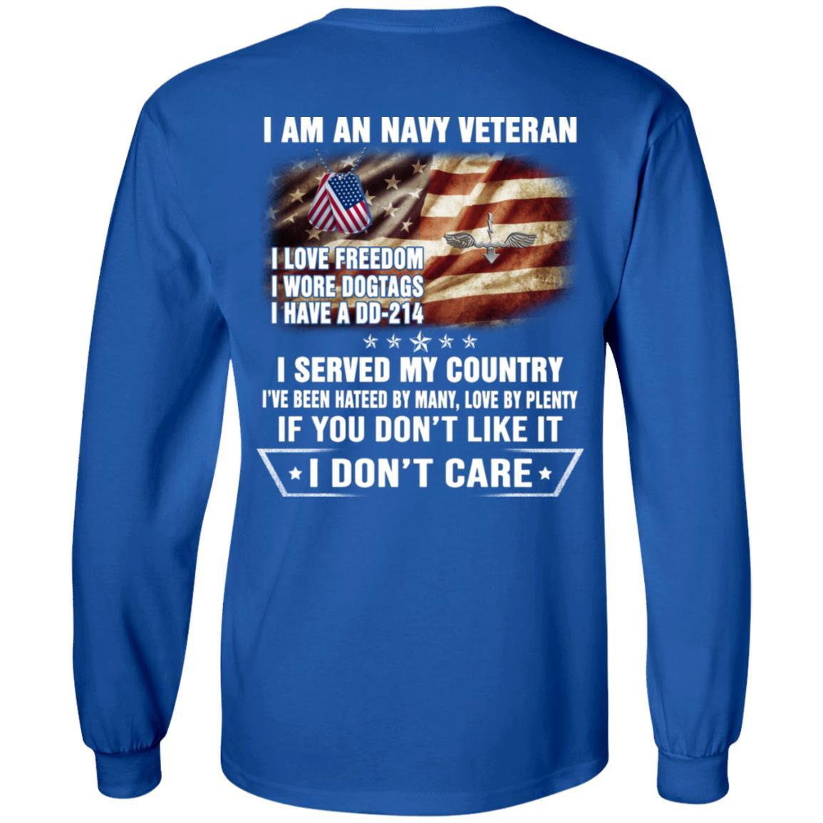 I Am An Navy Antisubmarine Warfare Technician Navy AX Veteran T-Shirt On Back-TShirt-Navy-Veterans Nation