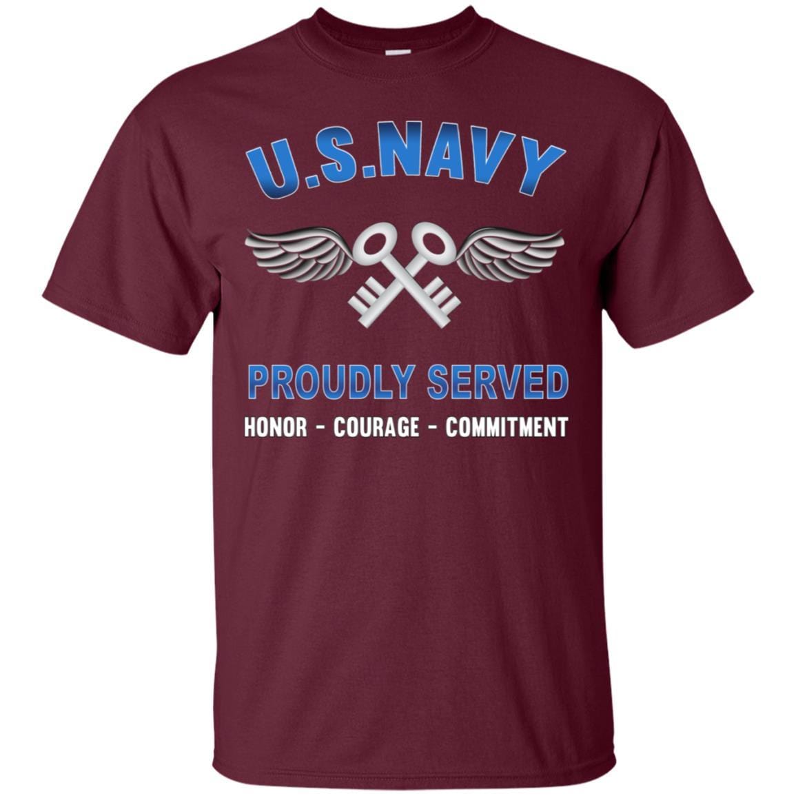 Navy Aviation Storekeeper Navy AK - Proudly Served T-Shirt For Men On Front-TShirt-Navy-Veterans Nation