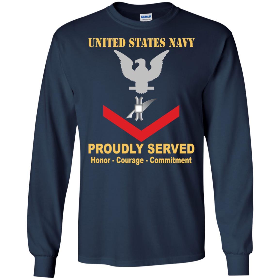 Navy Legalman Navy LN E-4 Rating Badges Proudly Served T-Shirt For Men On Front-TShirt-Navy-Veterans Nation