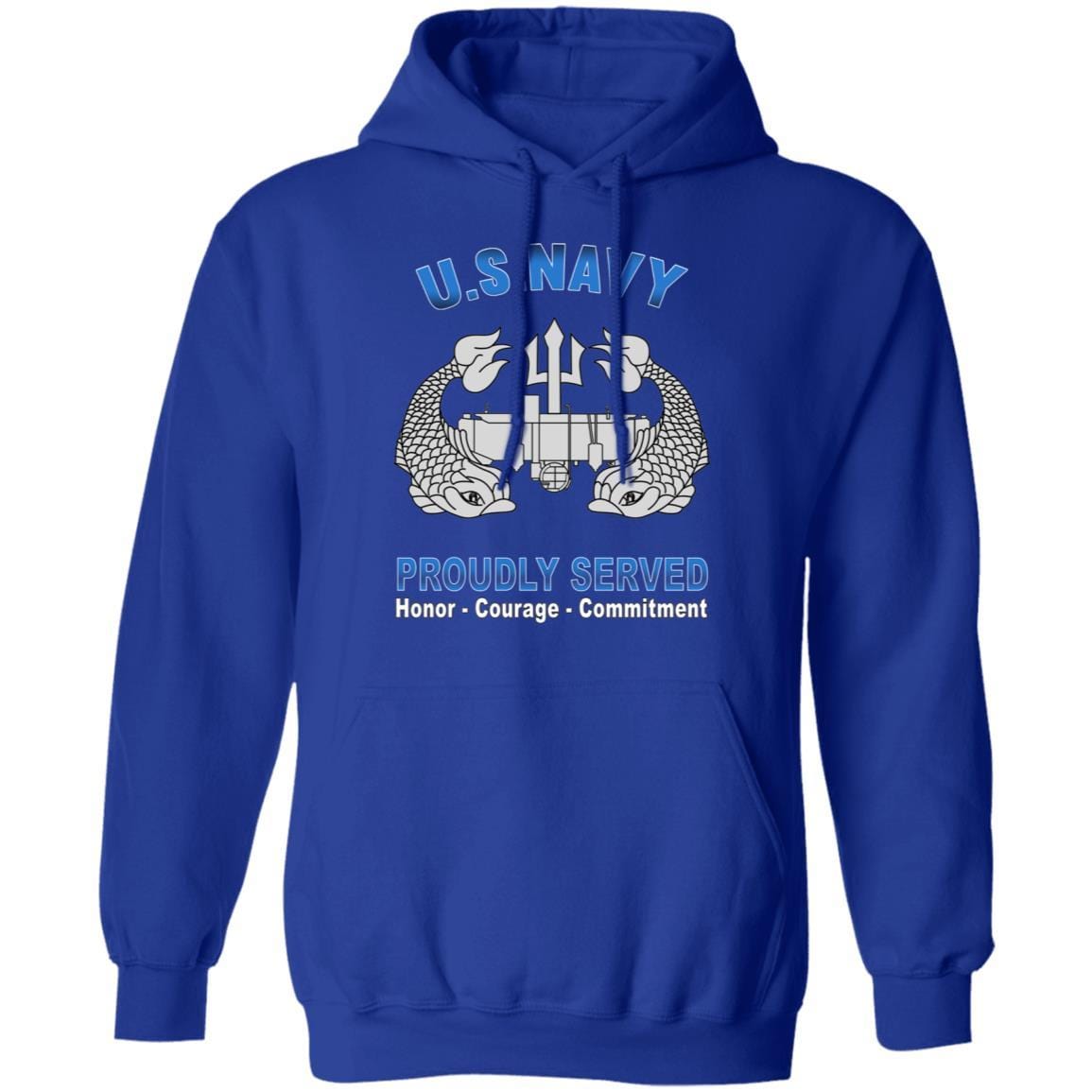 US Navy Deep Submergence Enlisted Badge Proudly Served T-Shirt On Front-Apparel-Veterans Nation