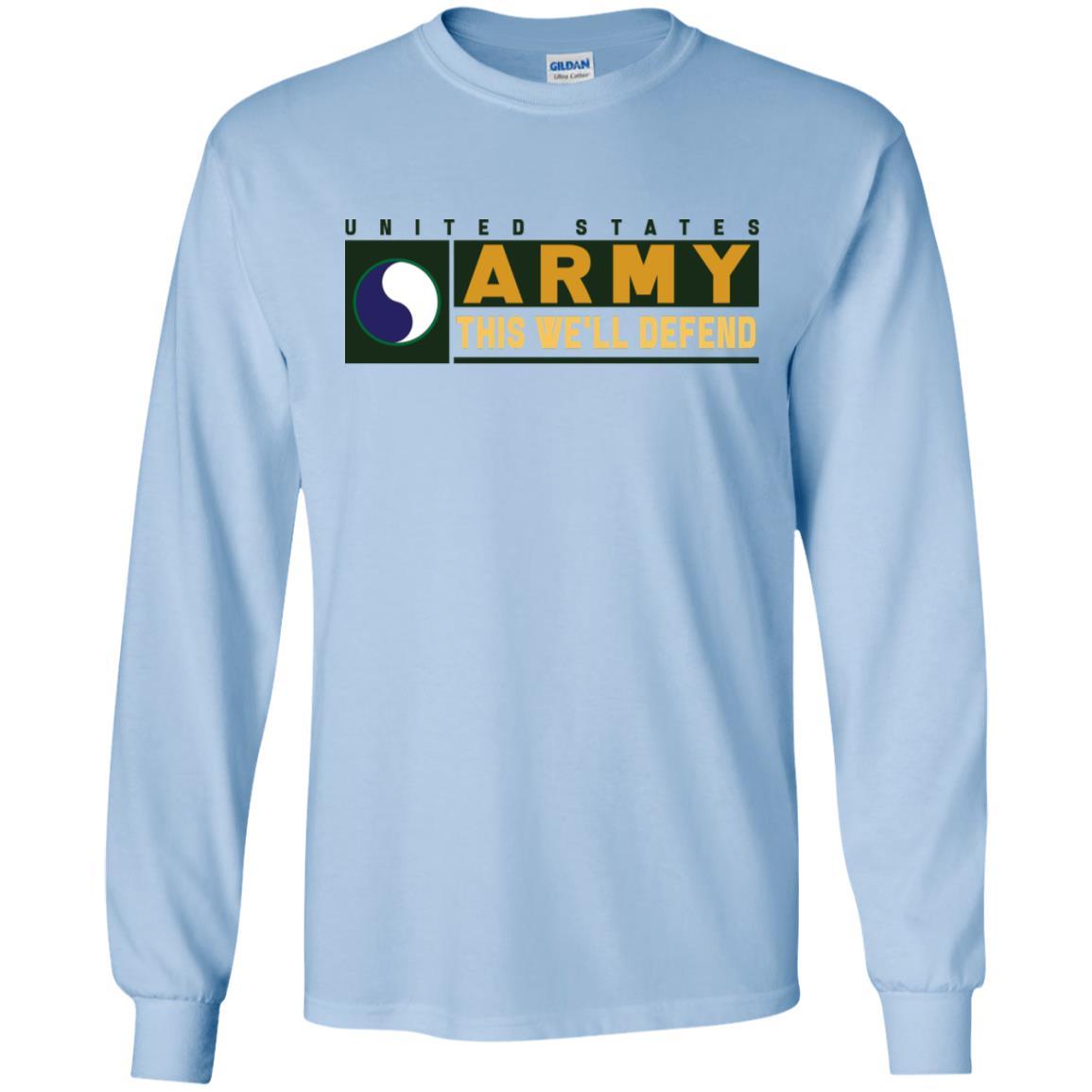 US Army 29TH INFANTRY DIVISION CSIB- This We'll Defend T-Shirt On Front For Men-TShirt-Army-Veterans Nation