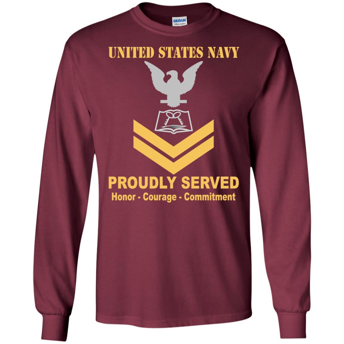 Navy Culinary Specialist Navy CS E-5 Rating Badges Proudly Served T-Shirt For Men On Front-TShirt-Navy-Veterans Nation