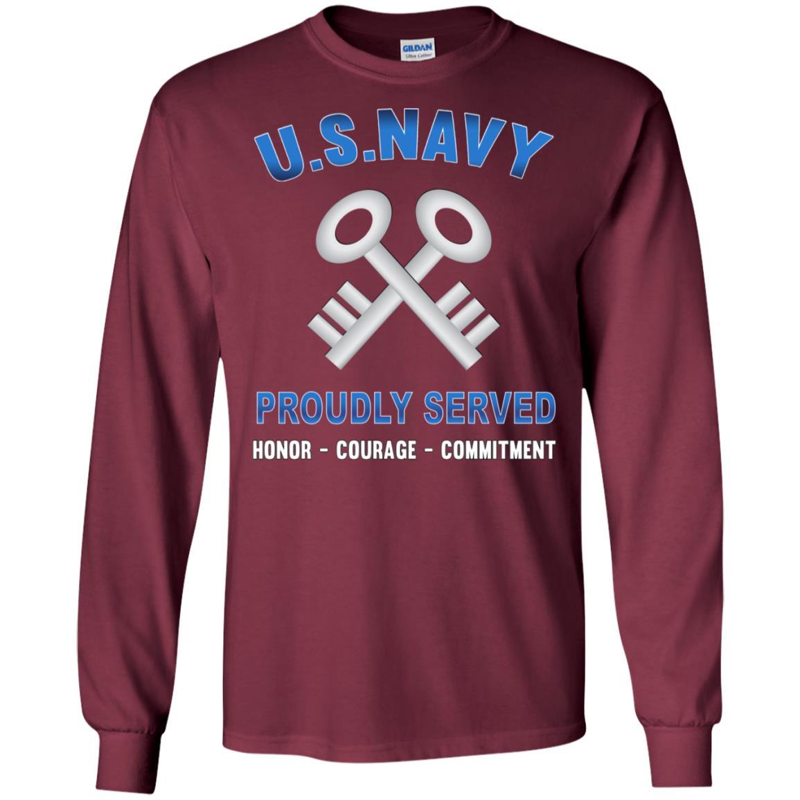 Navy Storekeeper Navy SK - Proudly Served T-Shirt For Men On Front-TShirt-Navy-Veterans Nation