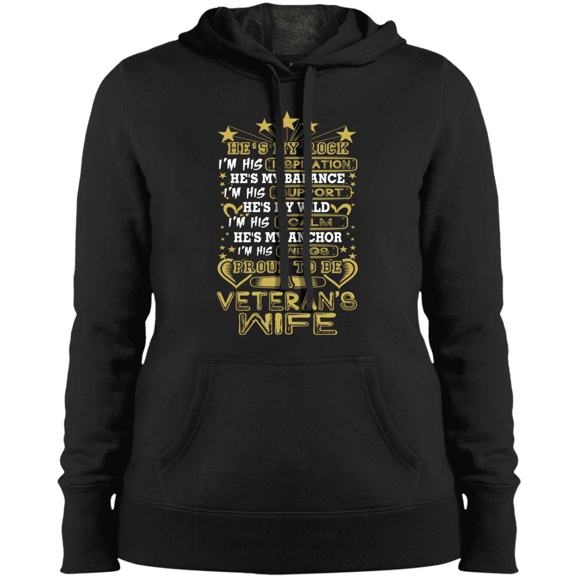 Military T-Shirt "Proud To Be A Veteran's Wife" -TShirt-General-Veterans Nation