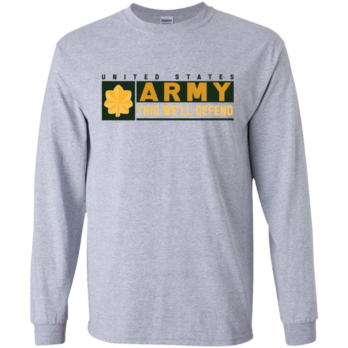 US Army O-4 This We Will Defend T-Shirt On Front For Men-TShirt-Army-Veterans Nation