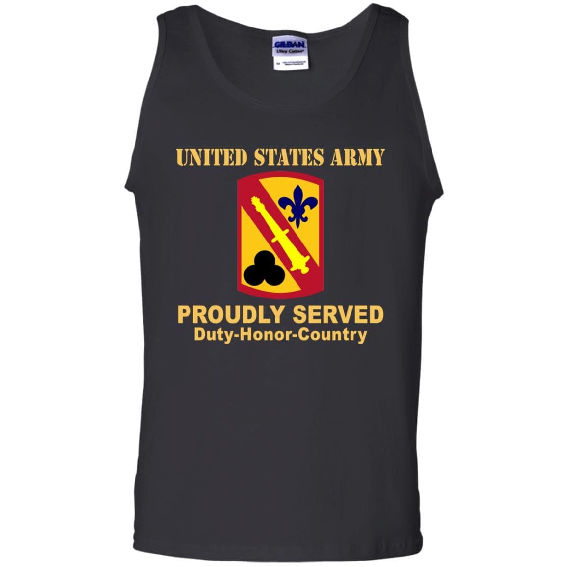 US ARMY 42 FIELD ARTILLERY BRIGADE- Proudly Served T-Shirt On Front For Men-TShirt-Army-Veterans Nation