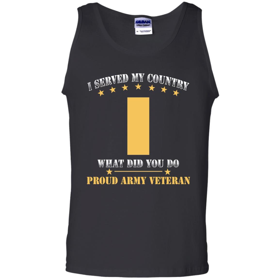 US Army O-1 Second Lieutenant O1 2LT Commissioned Officer Ranks Men Front T Shirt - Proud US Army Veteran-TShirt-Army-Veterans Nation