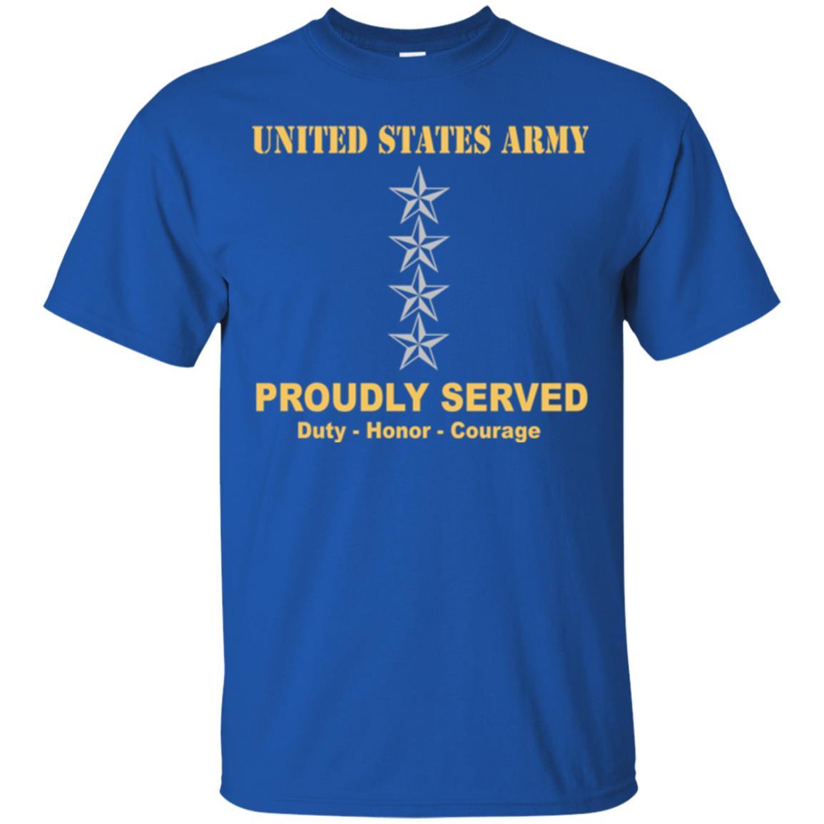 US Army O-10 General O10 GEN General Officer Ranks Men Front Shirt US Army Rank-TShirt-Army-Veterans Nation