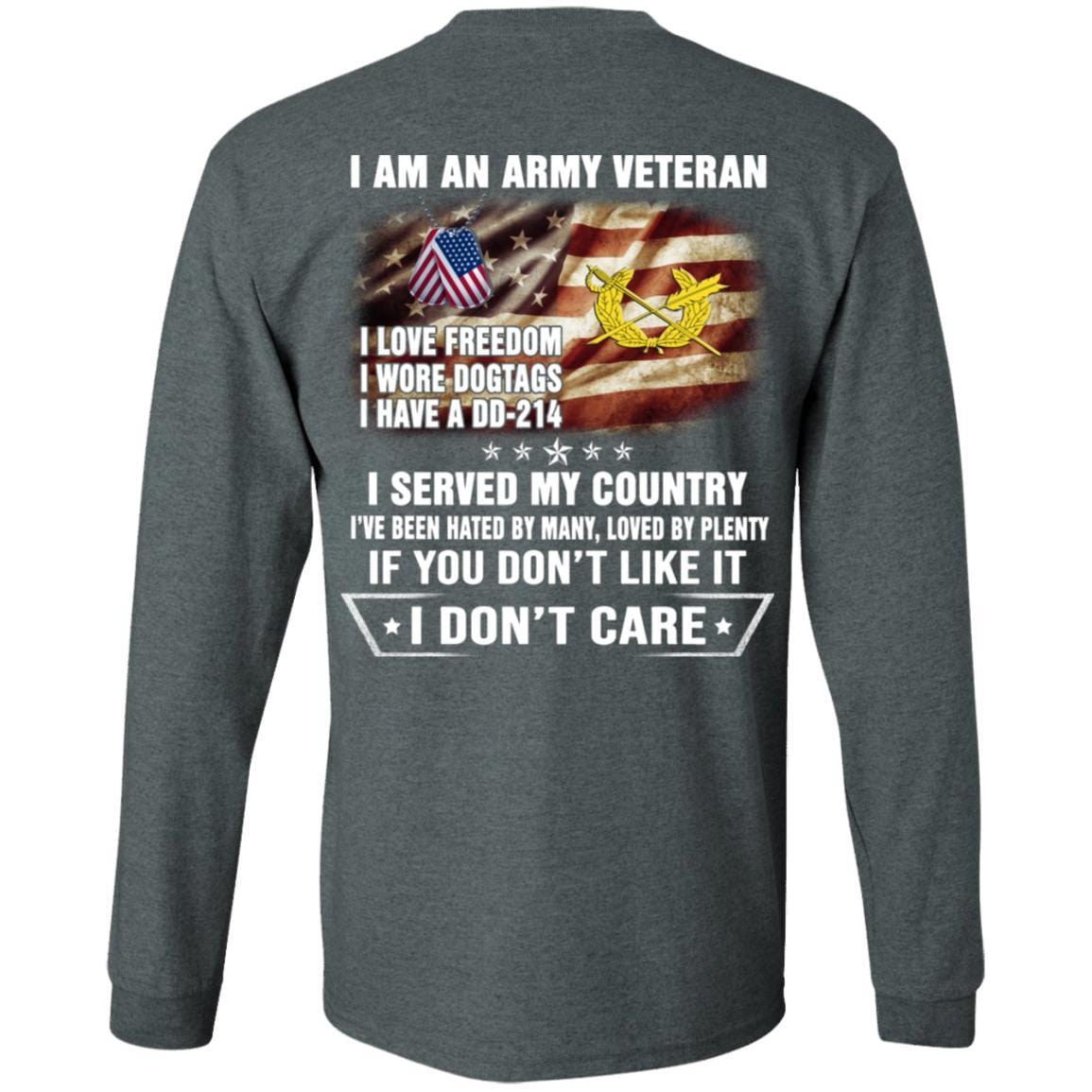 T-Shirt "I Am An Army Judge Advocate General's Corps Veteran" On Back-TShirt-Army-Veterans Nation