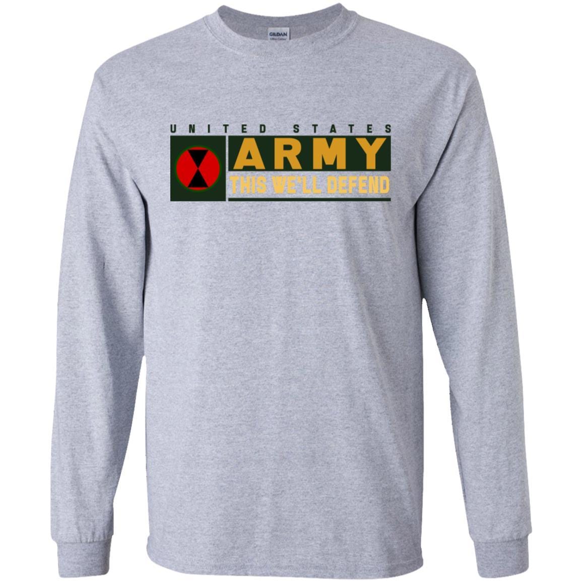 US Army 7th Infantry Division- This We'll Defend T-Shirt On Front For Men-TShirt-Army-Veterans Nation