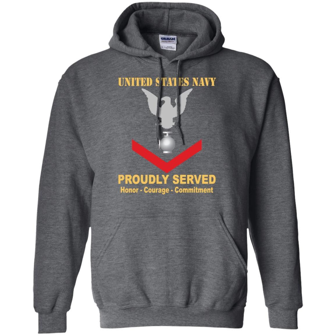 Navy Utilitiesman Navy UT E-4 Rating Badges Proudly Served T-Shirt For Men On Front-TShirt-Navy-Veterans Nation