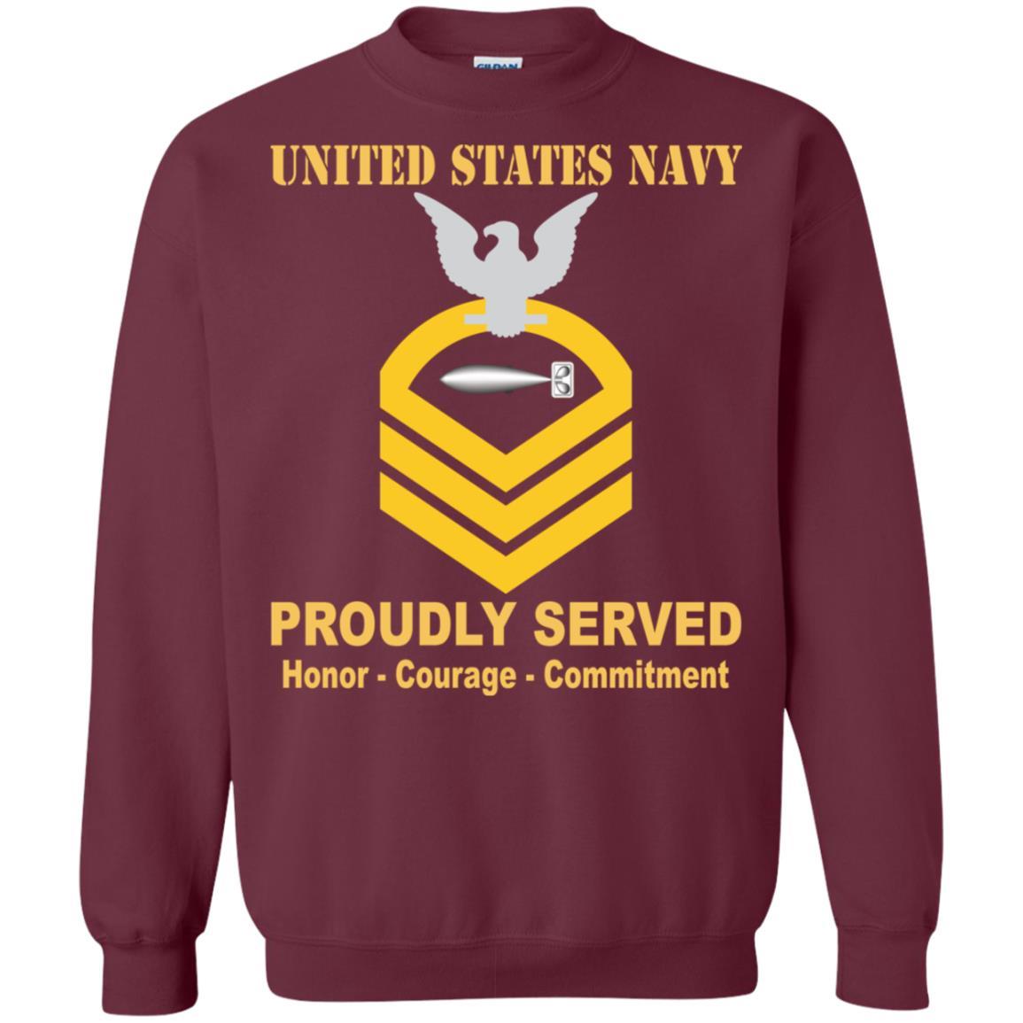 U.S Navy Torpedoman's mate Navy TM E-7 Rating Badges Proudly Served T-Shirt For Men On Front-TShirt-Navy-Veterans Nation