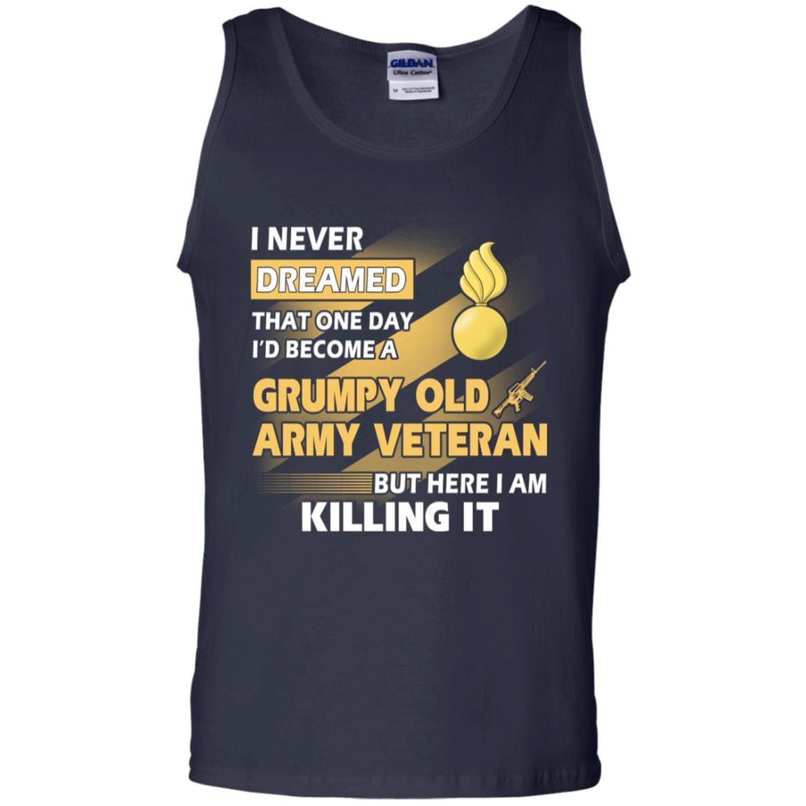 US Army T-Shirt "Ordnance Corps Grumpy Old Veteran" On Front-TShirt-Army-Veterans Nation