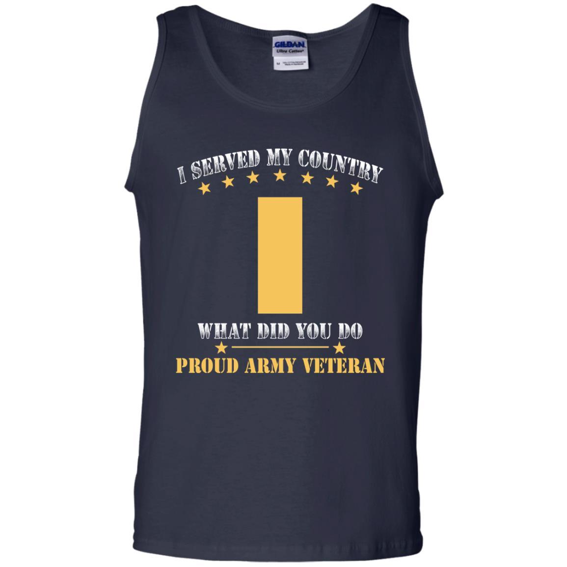 US Army O-1 Second Lieutenant O1 2LT Commissioned Officer Ranks Men Front T Shirt - Proud US Army Veteran-TShirt-Army-Veterans Nation
